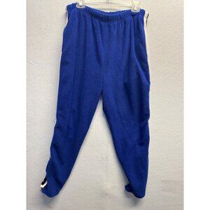 Vintage Cape Athletic Blue Track Pants With Black & White Stripes Size L